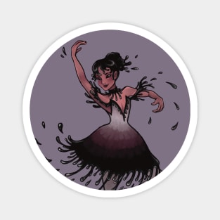 Inky Cap Mushroom Ballerina Magnet